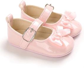 img 3 attached to 👠 Flats: Bowknot Prewalker Wedding Girls' Shoes for Toddler Sneakers