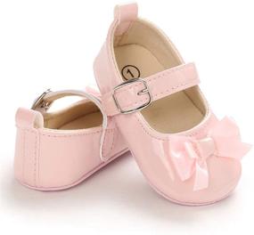 img 2 attached to 👠 Flats: Bowknot Prewalker Wedding Girls' Shoes for Toddler Sneakers