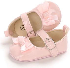 img 1 attached to 👠 Flats: Bowknot Prewalker Wedding Girls' Shoes for Toddler Sneakers