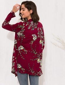 img 2 attached to Aphratti Women'S Floral Print Kimono Cardigan With Loose Wrap And Long Sleeves