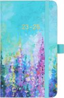 🖌️ 2023-2025 pocket planner/calendar - monthly with 63 notes pages, 3 year planner, inner pocket, pen holder - painting oil логотип