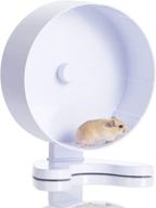 super silent hamster wheel by hi-era - shatterproof one-piece design, small animal exercise wheel for gerbil, syrian & dwarf hamsters - 3 placement options (tabletop, cage mount, suction cups) - 8.5 inches logo