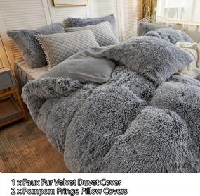 img 3 attached to Indulge In Supreme Comfort With LIFEREVO'S Ultra-Soft Plush Shaggy Duvet Cover Set