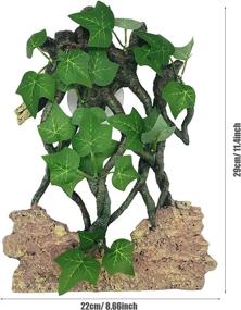 img 3 attached to 🦎 Cayway Reptile Climb Tree: Skull Hide Decorations for Terrariums, Gecko Hideouts, Aquarium Fish Tank Decorations, and More!