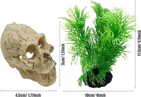 img 2 attached to 🦎 Cayway Reptile Climb Tree: Skull Hide Decorations for Terrariums, Gecko Hideouts, Aquarium Fish Tank Decorations, and More!