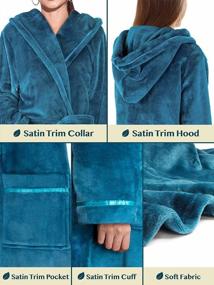 img 1 attached to Soft Plush Women'S Robe By PAVILIA: Warm Fleece Bathrobe With Cozy Satin Trim