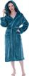 soft plush women's robe by pavilia: warm fleece bathrobe with cozy satin trim logo