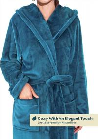img 2 attached to Soft Plush Women'S Robe By PAVILIA: Warm Fleece Bathrobe With Cozy Satin Trim