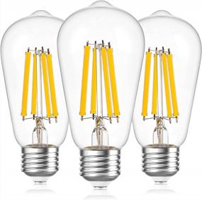 img 4 attached to Vintage Style Grensk Dimmable LED Edison Bulbs - 3 Pack
