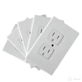 img 4 attached to PandaEar 5 Pack Baby Safety Outlet Covers – Ultimate Self-Closing Protection for Child Proofing Outlets in White
