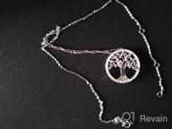 img 1 attached to Stunning Amethyst Tree Of Life Necklace - Perfect Birthday Gift For Women And Teen Girls review by Kim Kajer