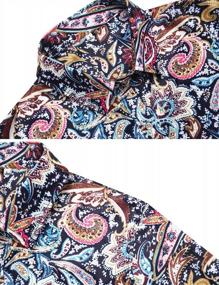 img 1 attached to Daupanzees Men'S Paisley Cotton Long Sleeve Casual Button Down Shirt