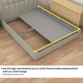 img 3 attached to Twin XL Grey Bunkie Board/Slats W/Cover: Mayton 0.75" Heavy Duty Vertical Mattress Support