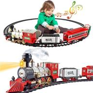 choo choo! deao classic train set with realistic sounds and 4 carriages - perfect christmas décor gift for kids logo