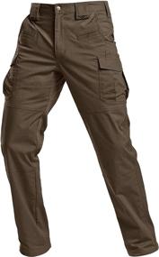 img 4 attached to Water-Resistant Ripstop Cargo Pants For Men: CQR Flex Stretch Tactical Pants Ideal For Outdoor Hiking, Lightweight EDC, And Work