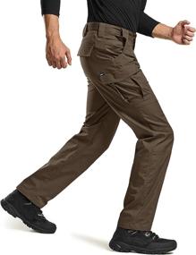 img 1 attached to Water-Resistant Ripstop Cargo Pants For Men: CQR Flex Stretch Tactical Pants Ideal For Outdoor Hiking, Lightweight EDC, And Work