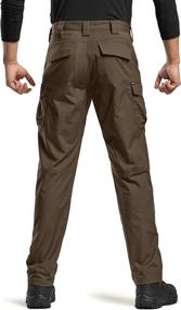 img 2 attached to Water-Resistant Ripstop Cargo Pants For Men: CQR Flex Stretch Tactical Pants Ideal For Outdoor Hiking, Lightweight EDC, And Work