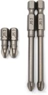 rw 0059-005 jis screwdriver impact bits #2#3 standard & long - 1/4 inch (set of 4, 1 of each) - japanese industrial standard - high impact performance логотип