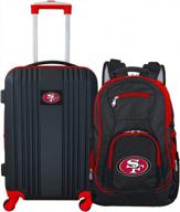 set of 2 nfl luggage pieces for football fans logo