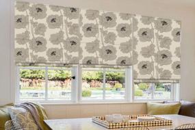 img 3 attached to Premium Blackout Roman Shades With Grey Floral Design - Customizable And Washable For Windows And Doors