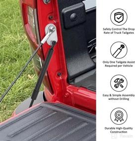 img 3 attached to 🚛 UOBMALL Truck Tailgate Assist Shock DZ43301 - Compatible with 09-18 Dodge Ram 1500 2500 3500, 2019 Ram 1500 Classic - Pickup Tailgate Lift Assist Kit