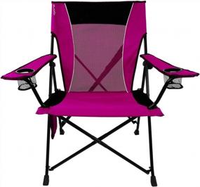 img 4 attached to Kijaro Dual Lock Folding Camping Chair - Experience Outdoor Comfort With A Multifunctional Sports And Lawn Chair - Dual Lock System Secures Sitting Or Pack-And-Go Positioning