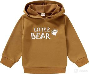 img 4 attached to 👶 Unisex Toddler Hoodie Outfits, Baby Boy Girl Mini Boss Sweatshirt Casual Tops with Pocket for Outdoor Fall Winter Clothes 1-5T
