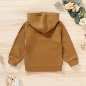 img 2 attached to 👶 Unisex Toddler Hoodie Outfits, Baby Boy Girl Mini Boss Sweatshirt Casual Tops with Pocket for Outdoor Fall Winter Clothes 1-5T