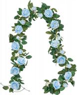 украсьте свой дом и сад с помощью набора искусственного винограда из 3 розовых лоз в прекрасном синем цвете от u'artlines. логотип
