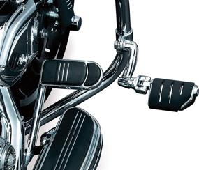 img 3 attached to 🏍️ Kuryakyn 7555 Motorcycle Foot Controls: Chrome Longhorn Offset Trident Dually Highway Pegs with Magnum Quick Clamps - Fits 1-1/4" Engine Guards/Tubing, 1 Pair