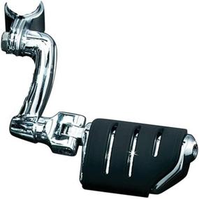img 1 attached to 🏍️ Kuryakyn 7555 Motorcycle Foot Controls: Chrome Longhorn Offset Trident Dually Highway Pegs with Magnum Quick Clamps - Fits 1-1/4" Engine Guards/Tubing, 1 Pair