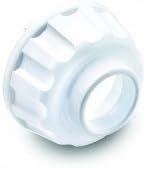 🔴 omega juicer end cap replacement part for drum unit #1 or #2 - white color, fits models 8004, 8003, 8005, 8006 logo