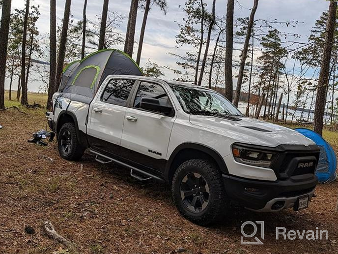 img 1 attached to Orange JoyTutus 2 Person Waterproof PU2000Mm Double Layer Pickup Truck Bed Tent, Portable 5.5'-6' Camping Preferred review by Erick Roby