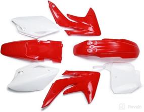 img 4 attached to High-Quality ABS Plastic Fender Fairing Body Work Kit Set for CRF150R 2007-2013 Dirt Pit Bike