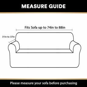 img 3 attached to Stretch Sofa Slipcover: 1 Piece Cover For 3 Cushion Couch - Elastic Bottom, Soft & Durable Pet Protector (Sofa, Black)
