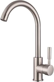 img 1 attached to Lordear Bar Sink Faucet: 360° Single Handle Kitchen Faucet In Brushed Nickel For Small RV & Home Use