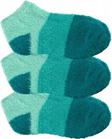 img 3 attached to Super Soft BambooMN Women'S Fuzzy Nylon Socks Infused With Aloe