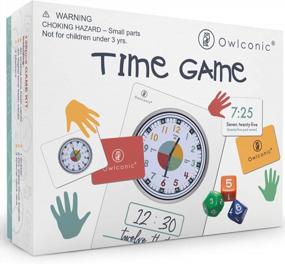 img 4 attached to OWLCONIC Learning Time Game — отличное учебное пособие из 128 предметов, которое поможет детям выучить аналоговое и цифровое время. Образовательная игрушка-ресурс для детей, домашнего обучения, дошкольного обучения, классной комнаты и учителей