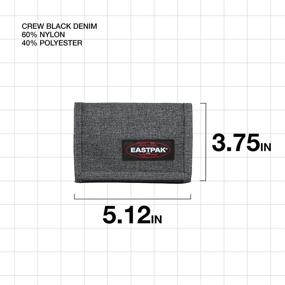 img 3 attached to 👛 Eastpak Crew - Slim Wallet with Keychain Ring - Black Denim: Stylish and Secure Accessory