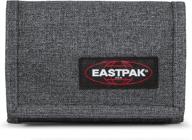👛 eastpak crew - slim wallet with keychain ring - black denim: stylish and secure accessory logo