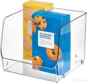 img 4 attached to 📦 Extra Large Clear Stacking Organizer Bins for Kitchen, Pantry, Office, Bathroom - iDesign Linus