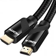 кабель xinca hdmi 20 футов 4k 3d 60 гц с arc (обратный аудиоканал), 18 гбит/с с нейлоновой сеткой, плетеный шнур «папа-папа» - улучшенный seo логотип