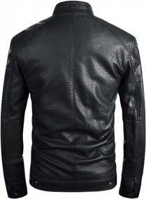 img 3 attached to Men'S Black Leather Moto Jacket With Classic Zip-Up Style From Fairylinks For Enhanced SEO