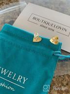 img 1 attached to 🌟 Sparkling Zirconia Initial Alphabet Letter Earrings - Perfect Girls' Jewelry! review by Stacy Malcolm