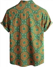 img 1 attached to VATPAVE Мужские цветочные гавайские рубашки с коротким рукавом Пляжные рубашки на пуговицах Костюмы
