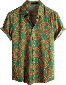 img 2 attached to VATPAVE Mens Floral Hawaiian Shirts Short Sleeve Button Down Beach Shirts Suits