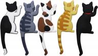 5 pack adorable cat magnet hooks for shining kitty backs - pet essential logo