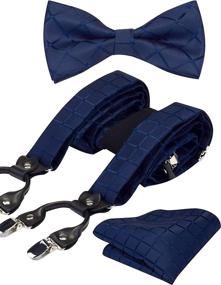 img 4 attached to 👔 GUSLESON Adjustable Pre Tied Suspenders 0102 10: Men's Accessories for Ties, Cummerbunds & Pocket Squares