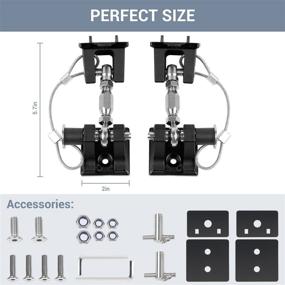 img 1 attached to 🔒 CheroCar Jeep Wrangler JK Locking Hood Latch Catch Kit - Stainless Steel (2007-2017, Black with Lock)