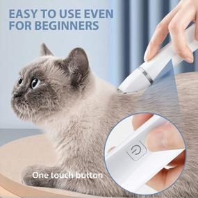 img 1 attached to Oneisall Dog Paw Trimmers: Cordless, Low Noise Clippers For Grooming Hair Around Paws, Eyes, Ears & Face